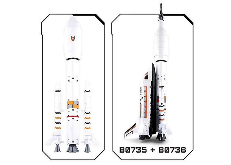 Saturn Space Rocket / Long March Rocket Building Brick Kit (167pcs) - Kidsplace.store