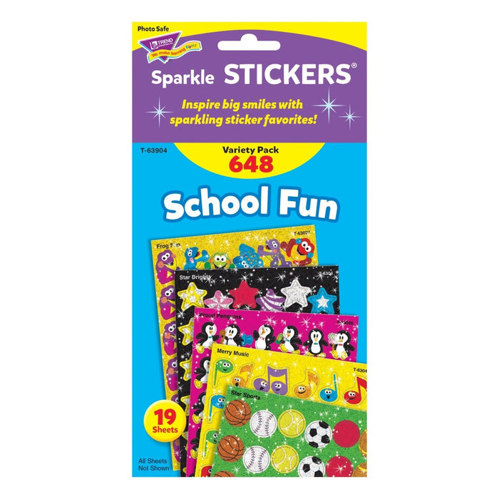 School Fun Sparkle Stickers® Variety Pack, 648 ct - Kidsplace.store