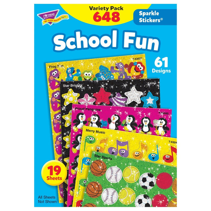 School Fun Sparkle Stickers® Variety Pack, 648 ct - Kidsplace.store