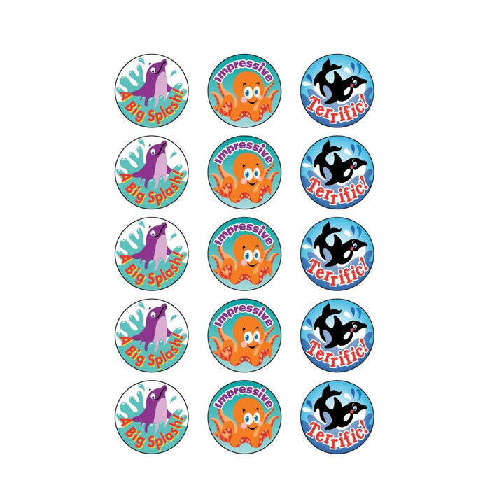 Sea Animals/Blueberry Stinky Stickers®, 60 Per Pack, 6 Packs - Kidsplace.store