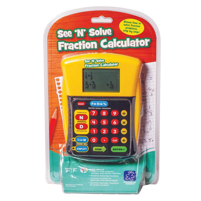 See 'N' Solve Fraction Calculator - Kidsplace.store