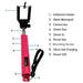 Selfi Monopod Telescopic Stick with Bluetooth & Zoom controls - Kidsplace.store