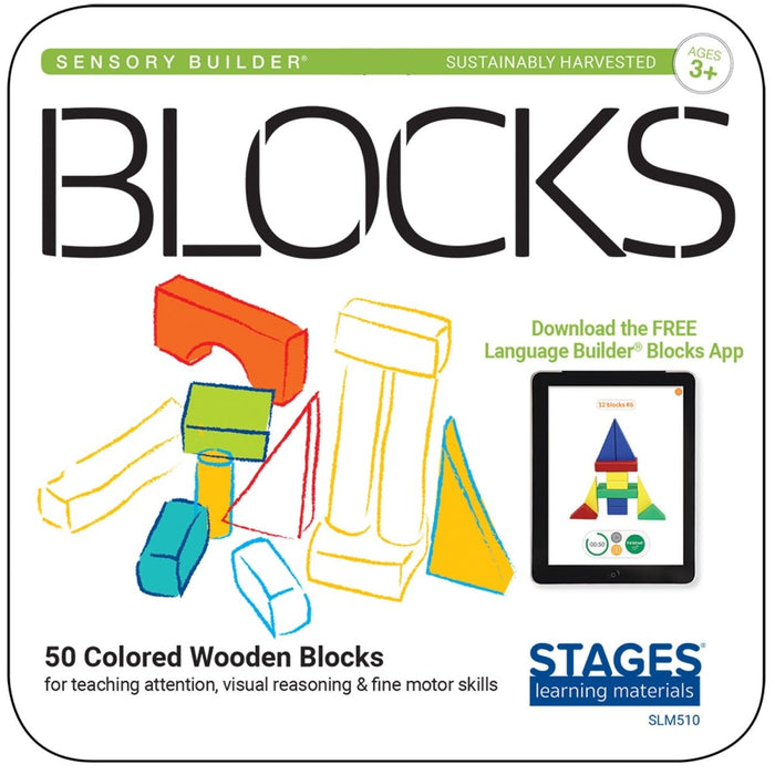 Sensory Builder Blocks, Set of 50 - Kidsplace.store