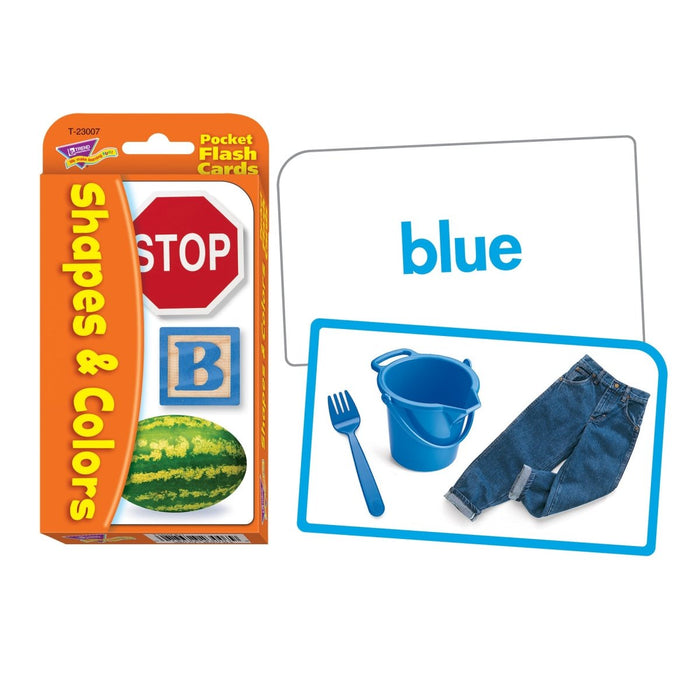 Shapes & Colors Pocket Flash Cards, 6 Packs - Kidsplace.store