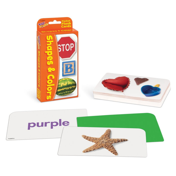 Shapes & Colors Pocket Flash Cards, 6 Packs - Kidsplace.store