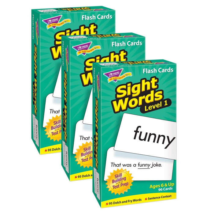 Sight Words – Level 1 Skill Drill Flash Cards, 3 Packs - Kidsplace.store