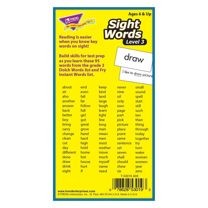 Sight Words – Level 3 Skill Drill Flash Cards, 3 Packs - Kidsplace.store