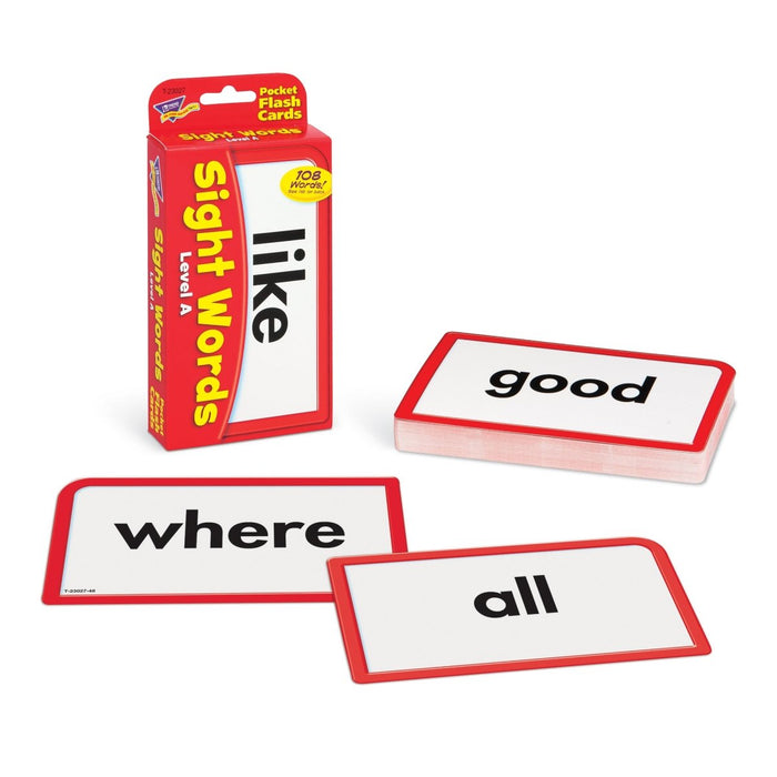 Sight Words – Level A Pocket Flash Cards, 6 Packs - Kidsplace.store