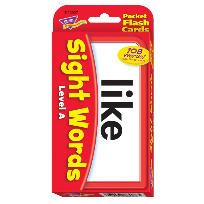 Sight Words – Level A Pocket Flash Cards, 6 Packs - Kidsplace.store