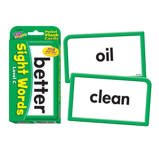 Sight Words – Level C Pocket Flash Cards, 6 Packs - Kidsplace.store