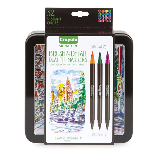 Signature Brush & Detail Dual-Tip Markers, Pack of 16 - Kidsplace.store