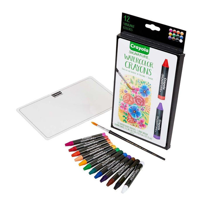 Signature Watercolor Crayons, 12 Per Pack, 2 Packs - Kidsplace.store