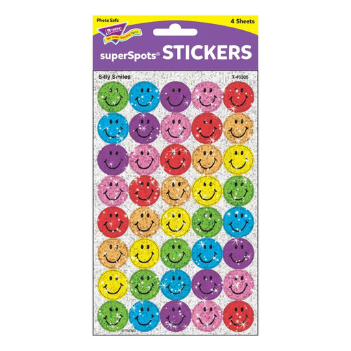 Silly Smiles superSpots® Stickers - Sparkle, 160 Per Pack, 6 Packs - Kidsplace.store