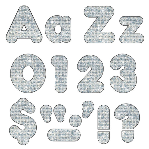 Silver Sparkle 4" Casual Combo Ready Letters® - Kidsplace.store