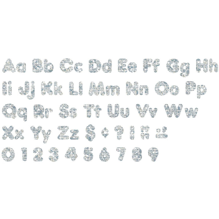 Silver Sparkle 4" Casual Combo Ready Letters® - Kidsplace.store