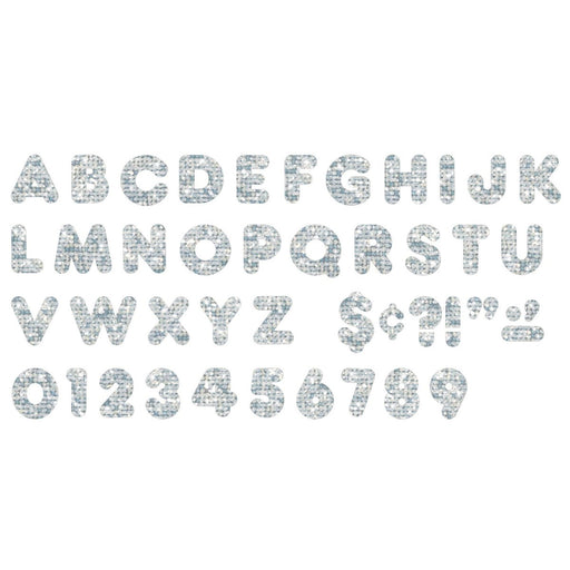 Silver Sparkle 4" Casual Uppercase Ready Letters®, 71 Per Pack, 3 Packs - Kidsplace.store