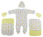 Sleep-n-play, Cap, Mittens And Washcloths - 7 Pc Set Cs_0032 - Kidsplace.store