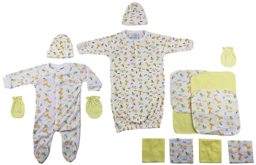 Sleep-n-play, Gown, Caps, Mittens And Washcloths - 14 Pc Set Cs_0038 - Kidsplace.store