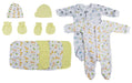 Sleep-n-plays, Caps, Mittens And Washcloths - 9 Pc Set Cs_0021 - Kidsplace.store