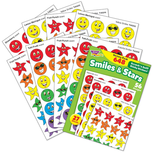 Smiles & Stars Stinky Stickers® Variety Pack, 648 ct - Kidsplace.store