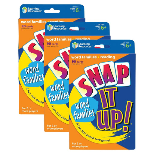 Snap it Up!® Card Games, Phonics & Reading: Word Families, Pack of 3 - Kidsplace.store