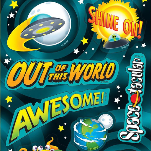 Space Out!/Alien Orange Mixed Shapes Stinky Stickers®, 32 Per Pack, 6 Packs - Kidsplace.store