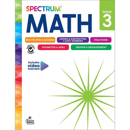 Spectrum Math Workbook, Grade 3 - Kidsplace.store