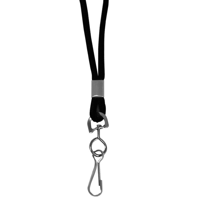 Standard Lanyard, Black, Swivel Hook, Pack of 24 - Kidsplace.store