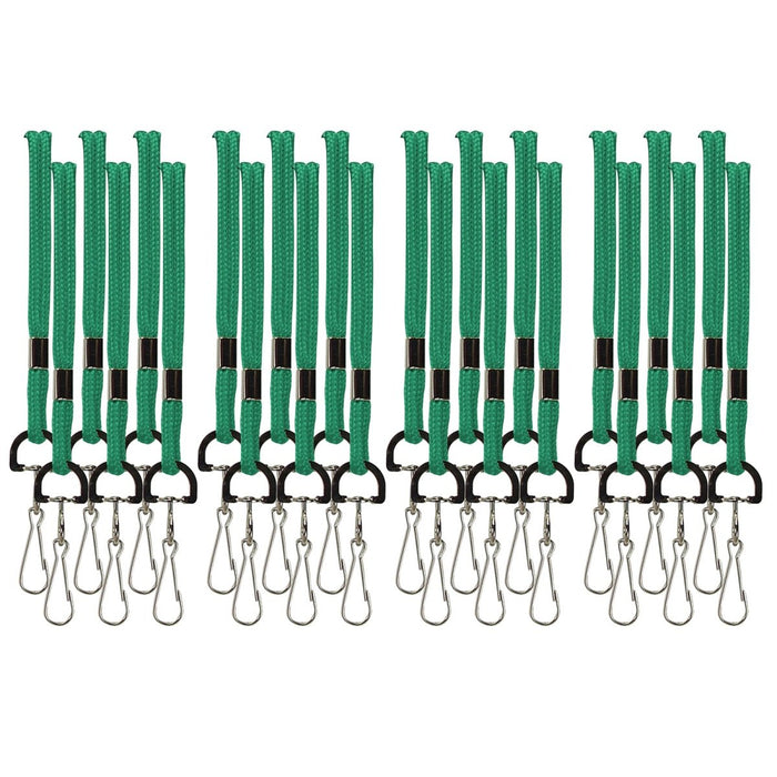 Standard Lanyard Hook Rope Style, Green, Pack of 24 - Kidsplace.store