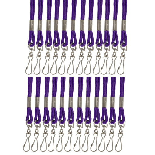 Standard Lanyard Hook Rope Style, Purple, Pack of 24 - Kidsplace.store