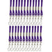 Standard Lanyard Hook Rope Style, Purple, Pack of 24 - Kidsplace.store