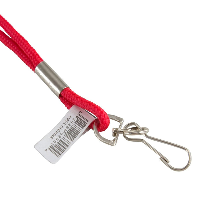 Standard Lanyard Hook Rope Style, Red, Pack of 24 - Kidsplace.store