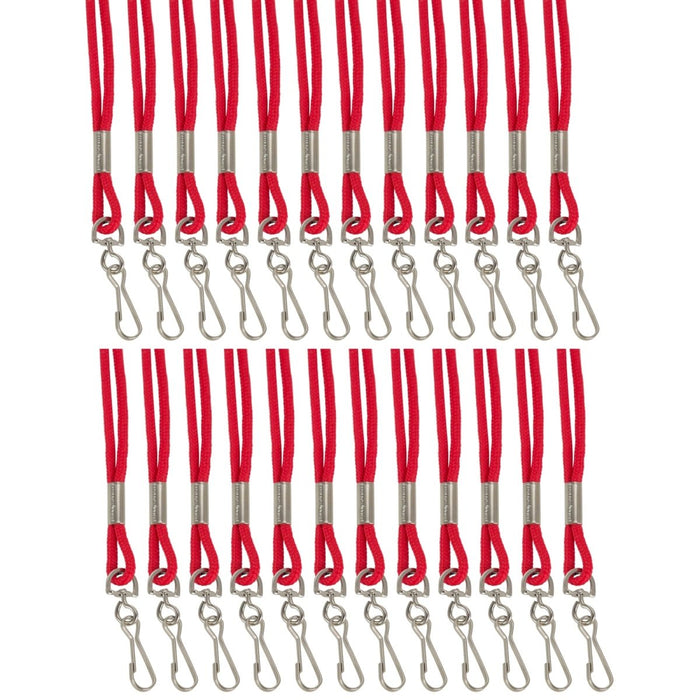 Standard Lanyard Hook Rope Style, Red, Pack of 24 - Kidsplace.store