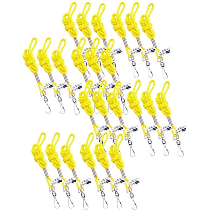 Standard Lanyard Hook Rope Style, Yellow, Pack of 24 - Kidsplace.store