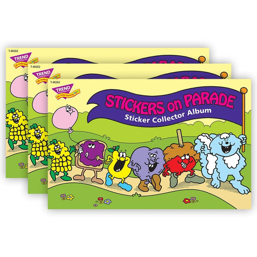 Stickers on Parade Sticker Collector Album, 16 Pages, 8.5" x 5.5", Pack of 3 - Kidsplace.store