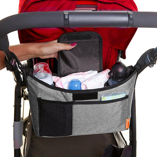 Strollerbuddy® On-the-Go-Bag Stroller Organizer, Grey Denim - Kidsplace.store