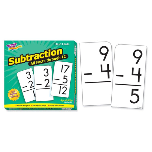 Subtraction 0 - 12 All Facts Skill Drill Flash Cards - Kidsplace.store