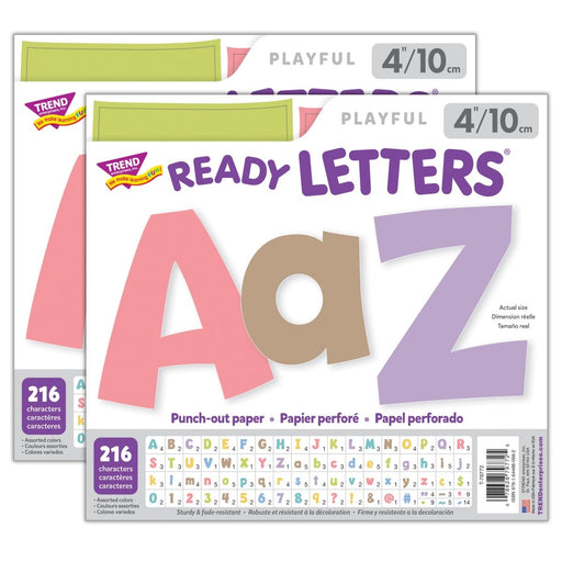 Summer Morning 4" Playful Combo Ready Letters®, 216 Pieces Per Pack, 2 Packs - Kidsplace.store