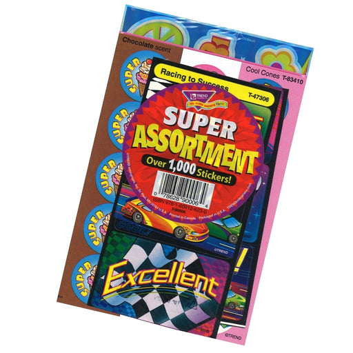 Super Assortment Sticker Pack, 1000 Stickers Per Pack, 3 Packs - Kidsplace.store