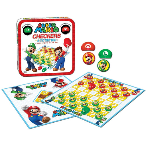 Super Mario™ Checkers & Tic Tac Toe Collector's Game Set - Kidsplace.store