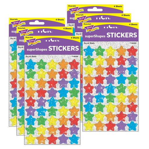 Super Stars superShapes Stickers - Sparkle, 180 Per Pack, 6 Packs - Kidsplace.store