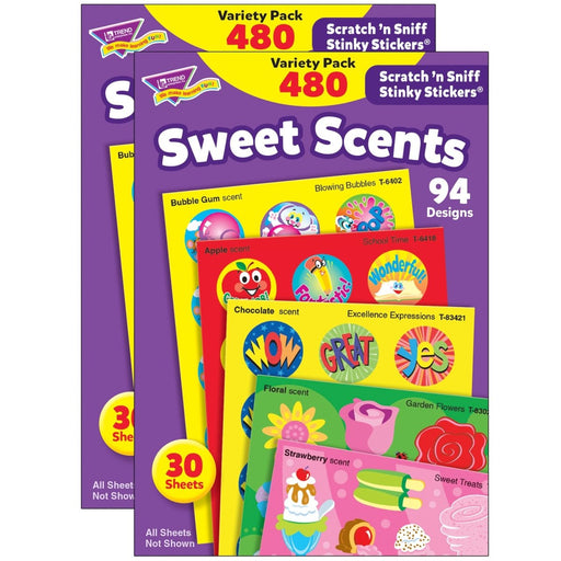 Sweet Scents Stinky Stickers® Variety Pack, 480 Per Pack, 2 Packs - Kidsplace.store