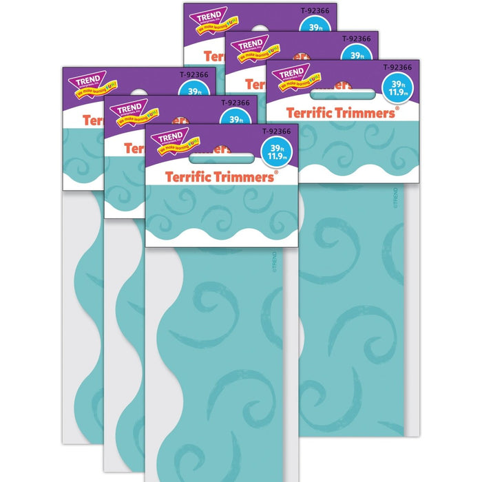 Teal Swirls Terrific Trimmers®, 39 Feet Per Pack, 6 Packs - Kidsplace.store