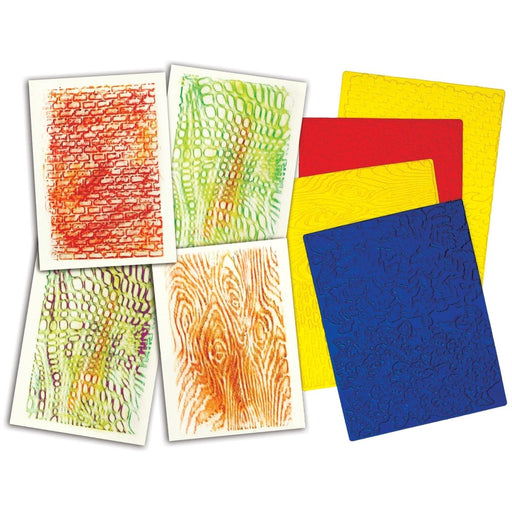 Texture Rubbing Plates, 4 Per Pack, 2 Packs - Kidsplace.store