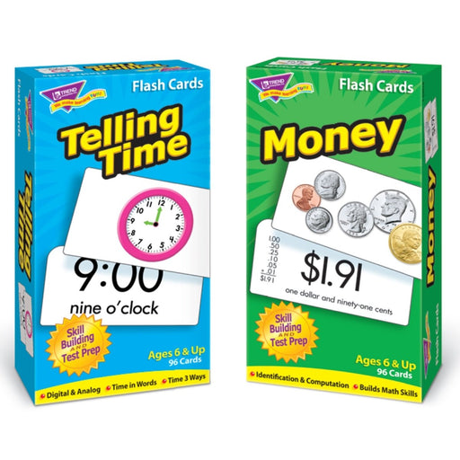 Time and Money Skill Drill Flash Cards Assortment - Kidsplace.store