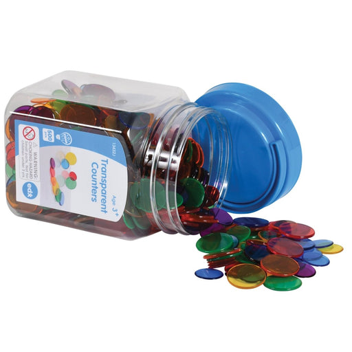 Transparent Counters - Mini Jar - Set of 500 - Kidsplace.store