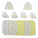 Two Rib Knit Infant Caps And Booties Sets And Four Washcloths - 8 Pc Set Cs_0016 - Kidsplace.store