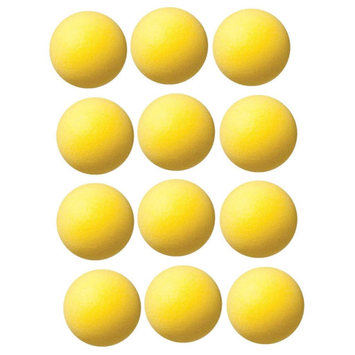 Uncoated Regular Density Foam Ball, 4", Yellow, Pack of 12 - Kidsplace.store