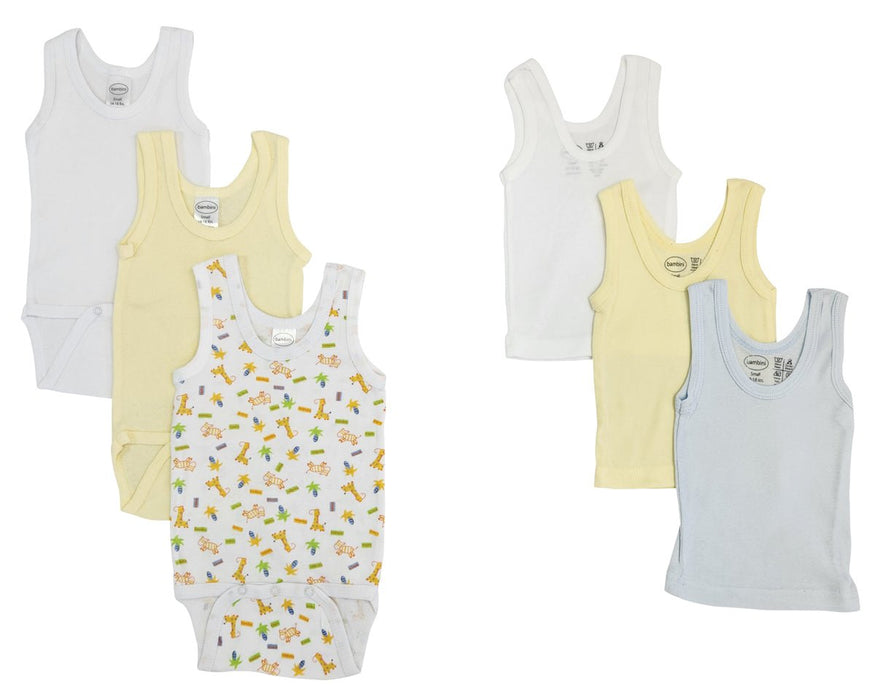 Unisex Baby 6 Pc Onezies And Tank Tops Nc_0504nb - Kidsplace.store