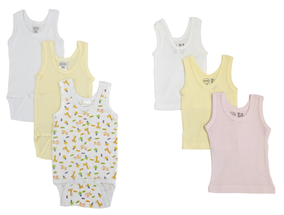 Unisex Baby 6 Pc Onezies And Tank Tops Nc_0505nb - Kidsplace.store